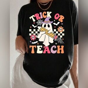 🤍SHEIN Trick or Teach T-Shirt